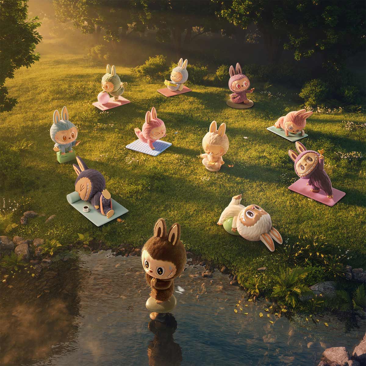 Labubu The Monsters - Lazy Yoga
