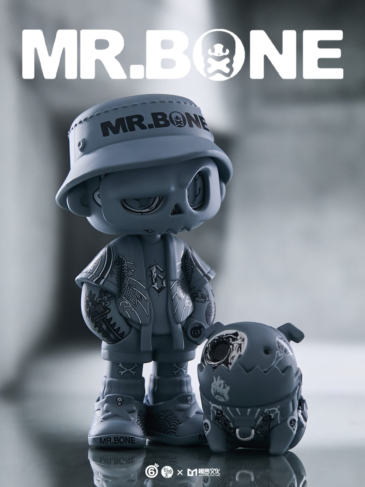 Mr. Bone Tattoo Greyscale