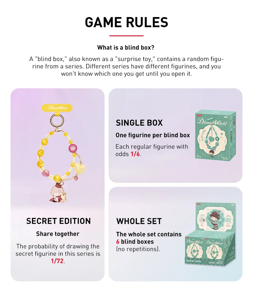 DIMOO Crush on Coffee Series - Phone Charm Blind Box