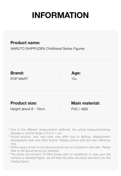 NARUTO SHIPPUDEN Childhood Series Figures